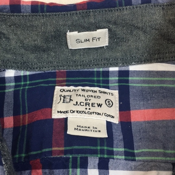 J Crew Slim Fit 100% Cotton summer plaid Shirt - Picture 2 of 8